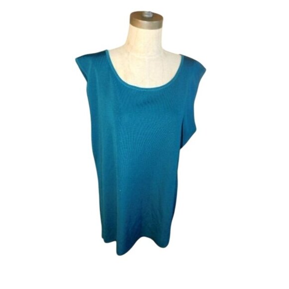 Misook Size 2X  Scoop neck Sleeveless Designer Plus Size Knit Top - Picture 1 of 2